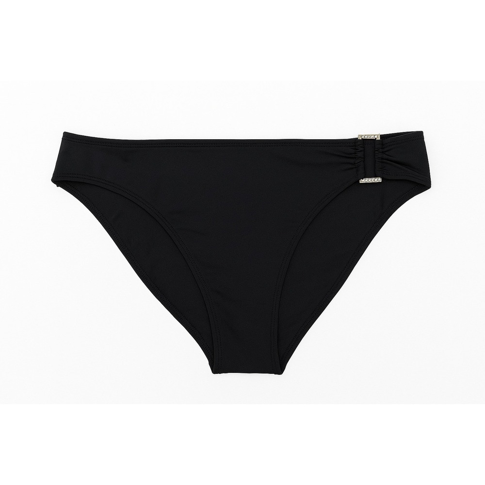 Ralph Lauren Black Beach Club Metallic-Ring Bikini Swim Bottom Size 10